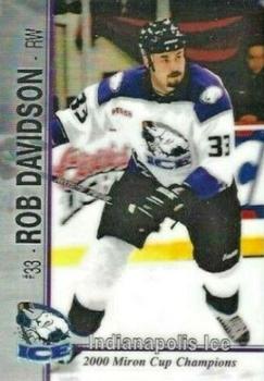 2000-01 Roox Indianapolis Ice (CHL) #7 Rob Davidson Front