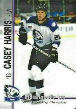 2000-01 Roox Indianapolis Ice (CHL) #8 Casey Harris Front