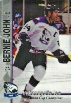 2000-01 Roox Indianapolis Ice (CHL) #12 Bernie John Front