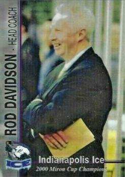 2000-01 Roox Indianapolis Ice (CHL) #21 Rod Davidson Front