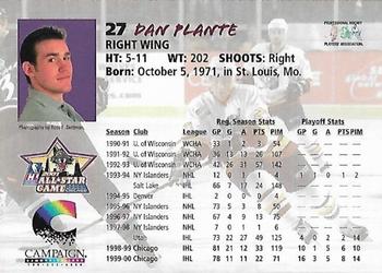 2000-01 Campaign Communications Chicago Wolves (IHL) #NNO Dan Plante Back