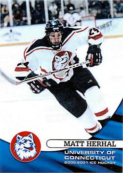 2000-01 Affiliated Opportunities Connecticut Huskies (NCAA) #8 Matt Herhal Front