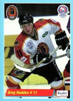 2000-01 Nottingham Panthers (BISL) #8 Greg Hadden Front