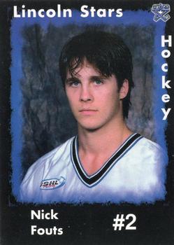 2000-01 Blueline Booster Club Lincoln Stars (USHL) #1 Nick Fouts Front