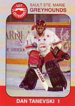 1993-94 Slapshot Sault Ste. Marie Greyhounds (OHL) Memorial Cup #2 Dan Tanevski Front