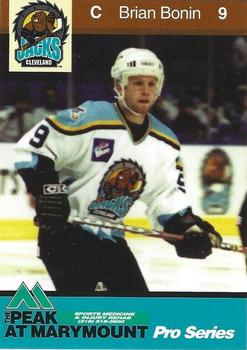 2000-01 Peak Sports Medicine Cleveland Lumberjacks (IHL) #NNO Brian Bonin Front