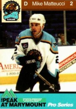 2000-01 Peak Sports Medicine Cleveland Lumberjacks (IHL) #NNO Mike Matteucci Front