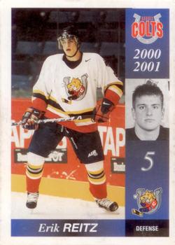 2000-01 Colts & Cops Barrie Colts (OHL) #NNO Erik Reitz Front