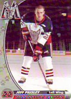 2000-01 Action Cards Mississauga IceDogs (OHL) #NNO Jeff Paisley Front