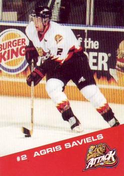 2000-01 Owen Sound Attack (OHL) #NNO Agris Saviels Front