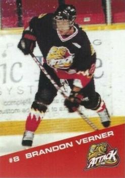 2000-01 Owen Sound Attack (OHL) #NNO Brandon Verner Front