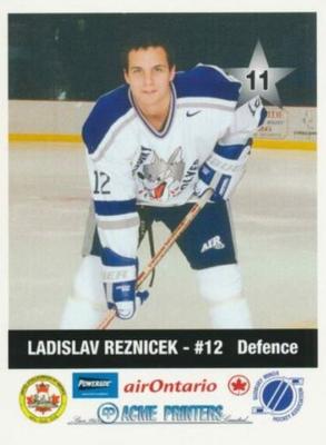 2000-01 Sudbury Wolves (OHL) Police #11 Ladislav Reznicek Front
