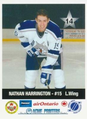 2000-01 Sudbury Wolves (OHL) Police #14 Nathan Herrington Front