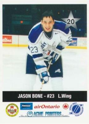 2000-01 Sudbury Wolves (OHL) Police #20 Jason Bone Front