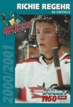 2000-01 1150 AM-The Bullet Kelowna Rockets (WHL) #NNO Richie Regehr Front