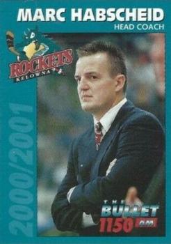 2000-01 1150 AM-The Bullet Kelowna Rockets (WHL) #NNO Marc Habscheid Front