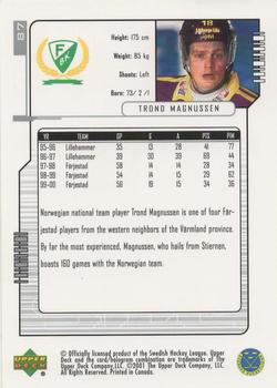 2000-01 Upper Deck Swedish Elite #87 Trond Magnussen Back