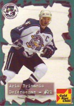 2001-02 Gold Star Chili Cincinnati Mighty Ducks (AHL) #NNO Aris Brimanis Front