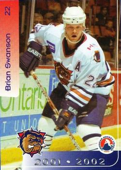 2001-02 Hamilton Bulldogs (AHL) #11 Brian Swanson Front