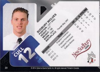 2013-14 Extreme Sudbury Wolves (OHL) #20 Nathan Cull Back