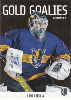2016-17 Cardset Finland - Gold Goalies #GG4 Mika Norja Front