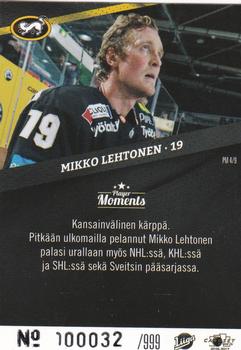 2016-17 Cardset Finland - Player Moments #PM4 Mikko Lehtonen Back