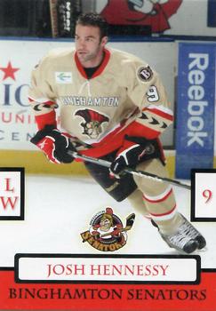 2009-10 Just Sports Photography Binghamton Senators (AHL) #11 Josh Hennessy Front