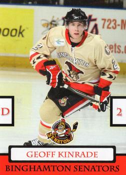 2009-10 Just Sports Photography Binghamton Senators (AHL) #14 Geoff Kinrade Front