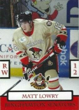 2009-10 Just Sports Photography Binghamton Senators (AHL) #17 Matt Lowry Front