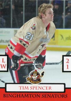 2009-10 Just Sports Photography Binghamton Senators (AHL) #21 Tim Spencer Front