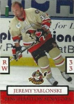 2009-10 Just Sports Photography Binghamton Senators (AHL) #24 Jeremy Yablonski Front