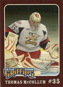 2009-10 Play N Trade Video Games Grand Rapids Griffins (AHL) #C-03 Thomas McCollum Front
