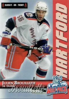 2009-10 Hartford Wolf Pack (AHL) Kid's Club #NNO Julien Brouillette Front