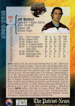 2009-10 Hershey Bears (AHL) #NNO Jay Beagle Back