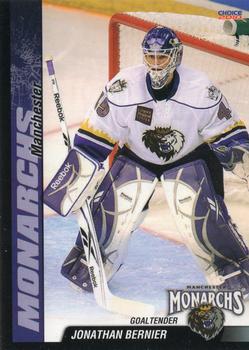 2009-10 Choice Manchester Monarchs (AHL) #3 Jonathan Bernier Front