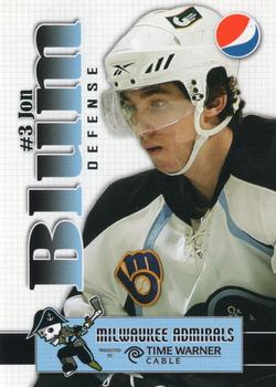 2009-10 Pepsi Milwaukee Admirals (AHL) #NNO Jonathon Blum Front
