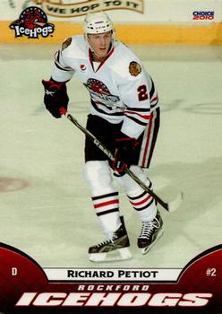 2009-10 Choice Rockford IceHogs (AHL) #22 Richard Petiot Front