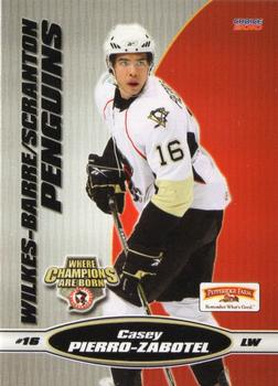 2009-10 Choice Wilkes Barre/Scranton Penguins (AHL) #22 Casey Pierro-Zabotel Front