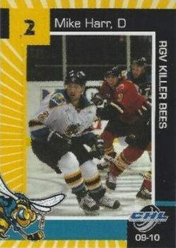 2009-10 Ameriprise Financial Rio Grande Valley Killer Bees (CHL) #8 Mike Harr Front
