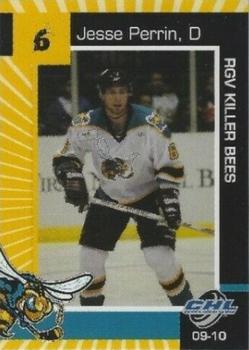 2009-10 Ameriprise Financial Rio Grande Valley Killer Bees (CHL) #15 Jesse Perrin Front