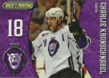 2009-10 Rieck's Printing Reading Royals (ECHL) #NNO Charlie Kronschnabel Front