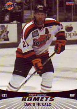 2009-10 Choice Fort Wayne Komets (ECHL) #9 David Hukalo Front