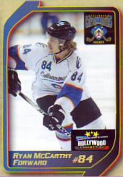 2009-10 Hollywood Connection Columbus Cottonmouths (SPHL) #10 Ryan McCarthy Front