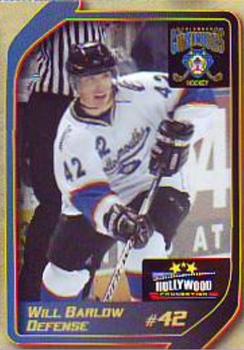 2009-10 Hollywood Connection Columbus Cottonmouths (SPHL) #24 Will Barlow Front