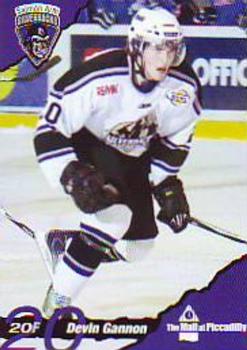 2009-10 Mall at Piccadilly Salmon Arm Silverbacks (BCHL) #14 Devin Gannon Front