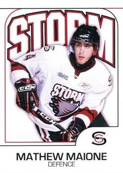 2009-10 M&T Printing Guelph Storm (OHL) #NNO Mathew Maione Front