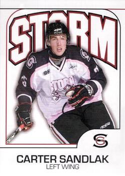 2009-10 M&T Printing Guelph Storm (OHL) #NNO Carter Sandlak Front