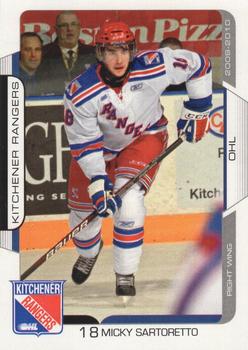 2009-10 Extreme Kitchener Rangers (OHL) #13 Micky Sartoretto Front