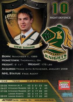 2009-10 Action London Knights (OHL) #4 Steven Tarasuk Back