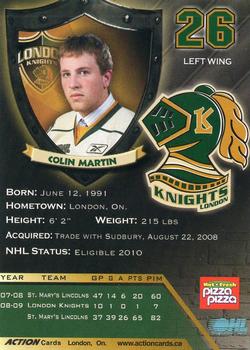 2009-10 Action London Knights (OHL) #10 Colin Martin Back